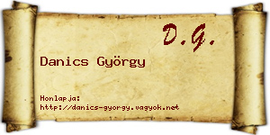 Danics György névjegykártya