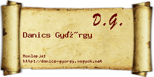 Danics György névjegykártya