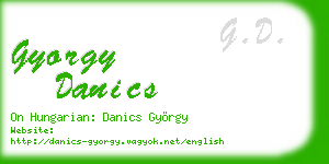 gyorgy danics business card