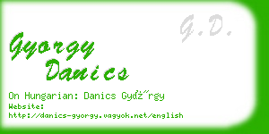 gyorgy danics business card